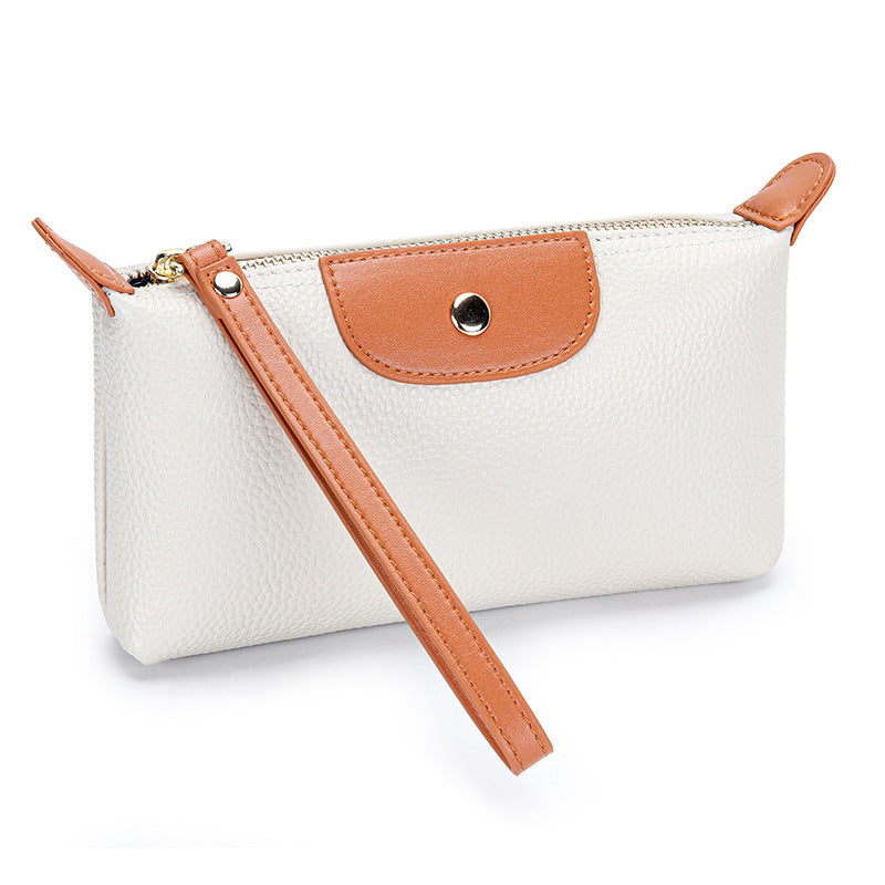 First Layer Women's Leather Large Capacity Clutch Handbag