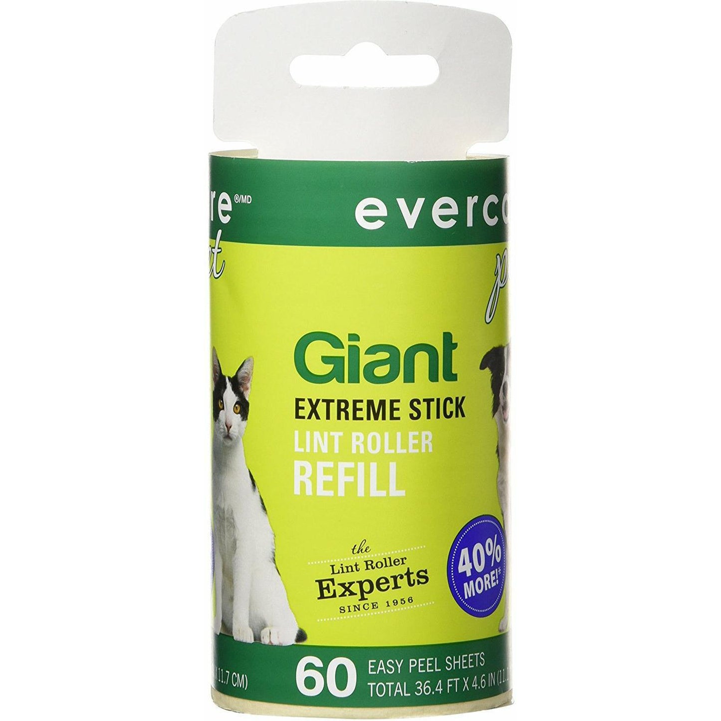 Evercare Giant Lint Roller Refill 60 X-Large Sheet Roll