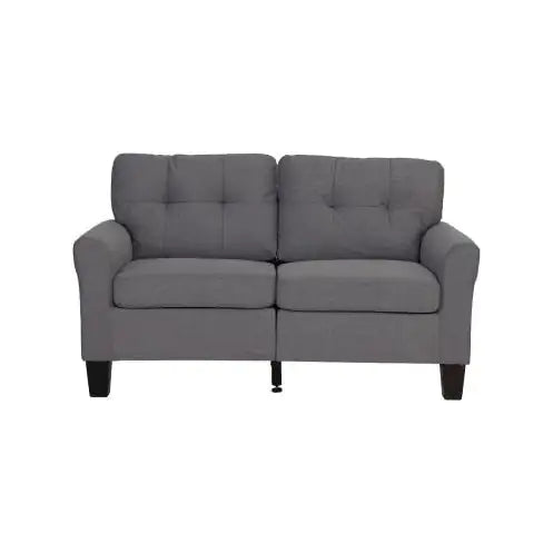 Style Loft Collection Solid Pine Charcoal 2pc Living Room Furniture Set