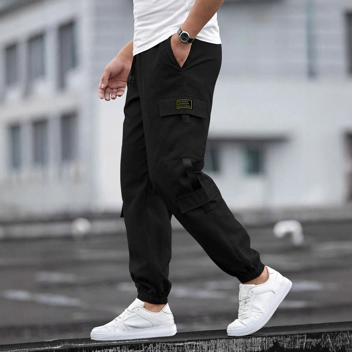 Mens Retro Jogger Casual Work Pants