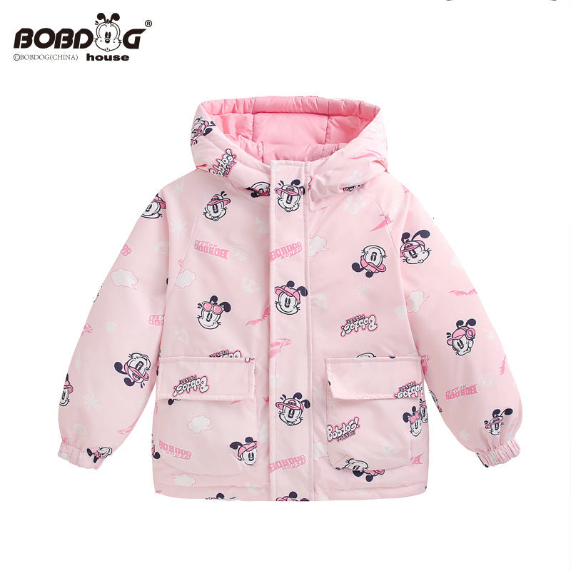 Babu Bean Reversible Down Jacket for Kids Winter Outerwear