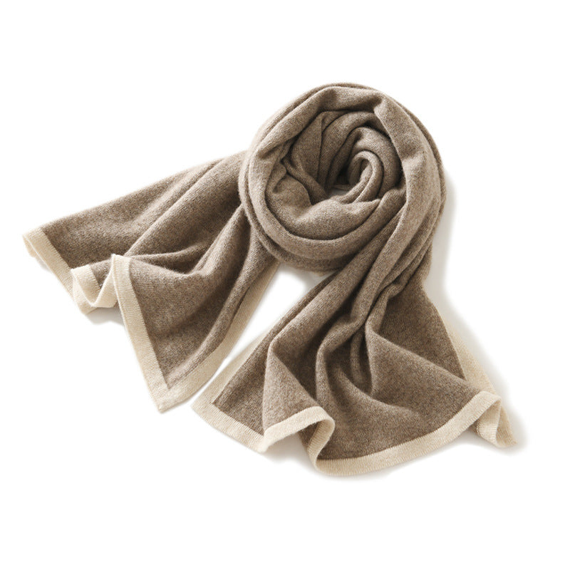 Universal Color Blocked Knitted Jacquard Western-style Cashmere Scarf