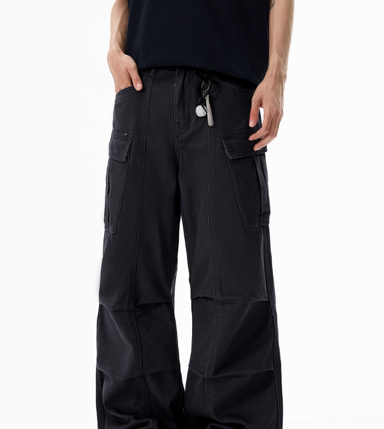 Wide-leg Overalls Men's Loose Straight Casual Feeling