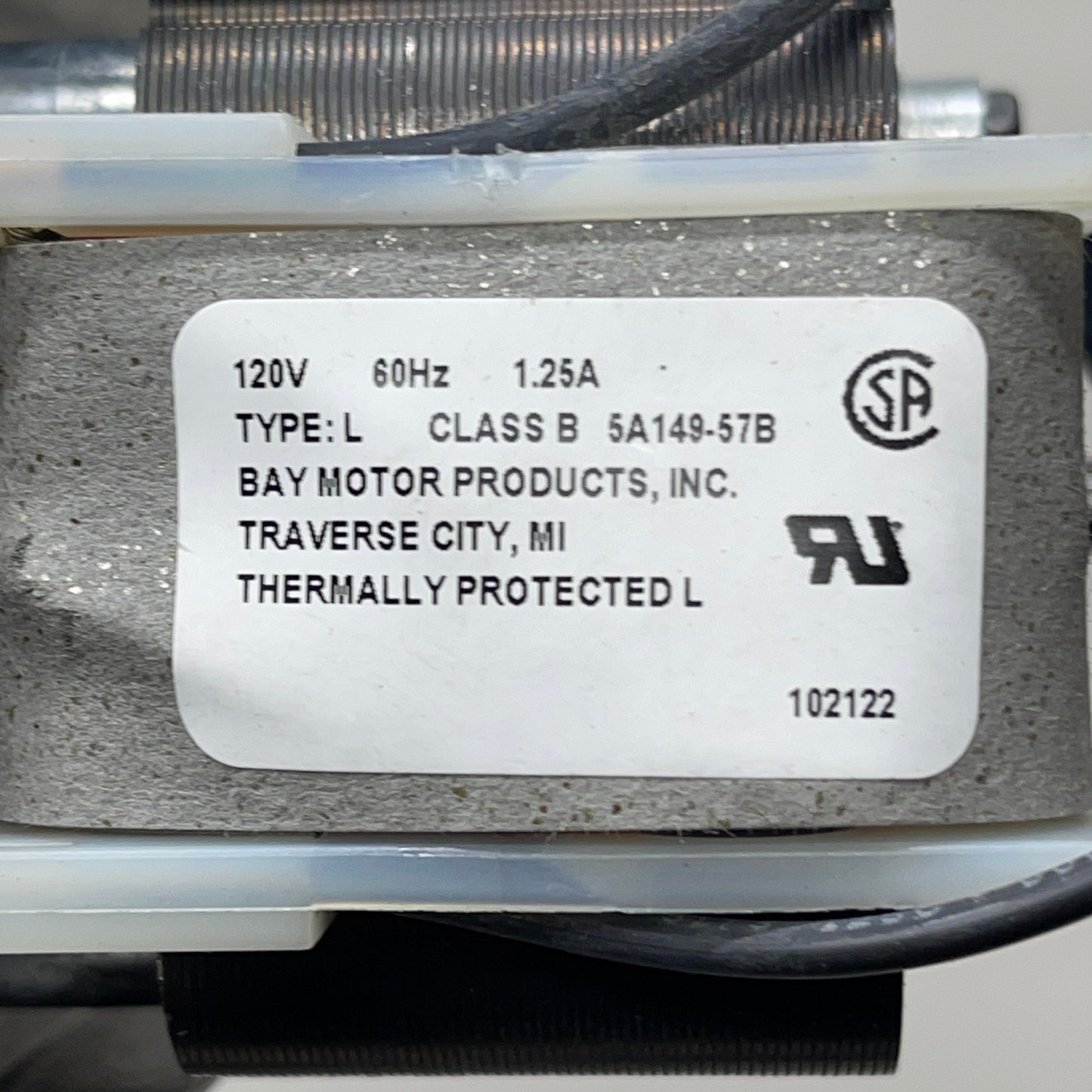 BAY MOTORS Evaporator Fan Blower 2-3/8" Dia 120CFM 1/75 hp 120V AC 1 Phase 4YJ30
