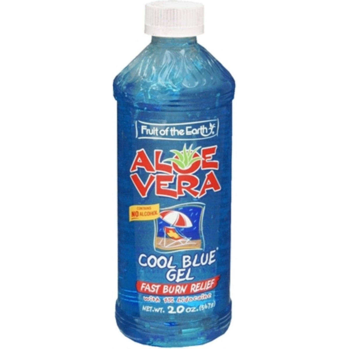 Fruit of the Earth Aloe Vera Gel - Cool Blue - 20 Ounce