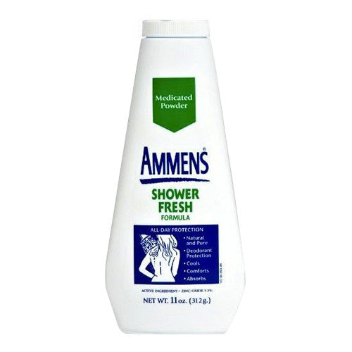 Ammens Deodorant Powder Vintage New Medicated Shower Fresh 11 Oz Movie Prop Rare Green 90s