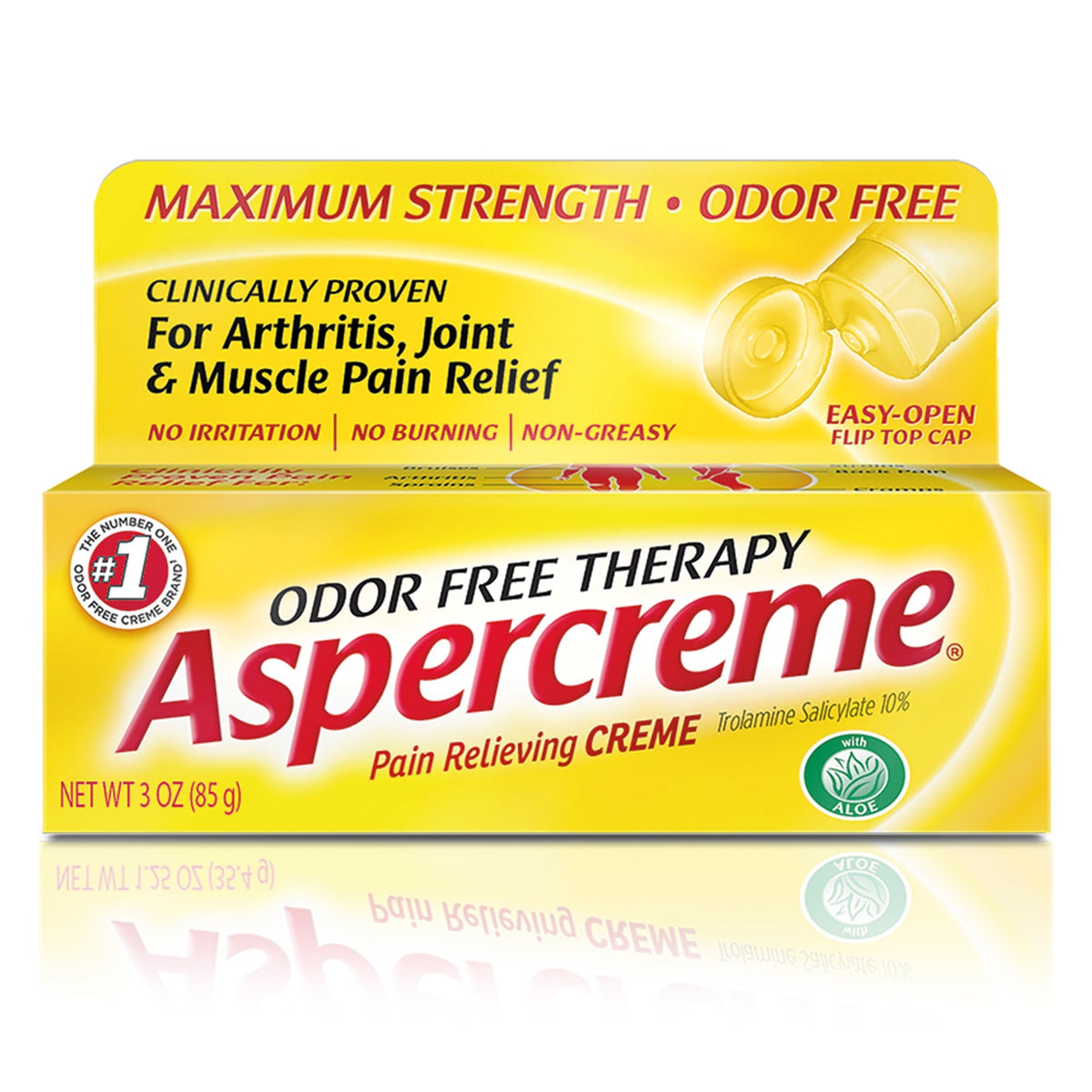Aspercreme Pain Relieving Creme, Maximum Strength, Odor Free 3 Oz