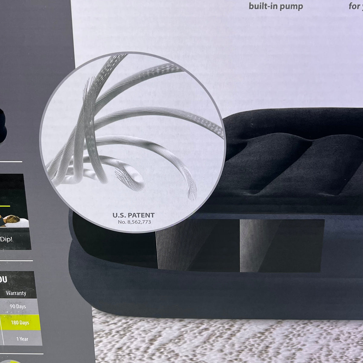 INTEX Dura-Beam Plus Pillow Rest Air Mattress Built-In Pump Queen 16.5" 64123ED
