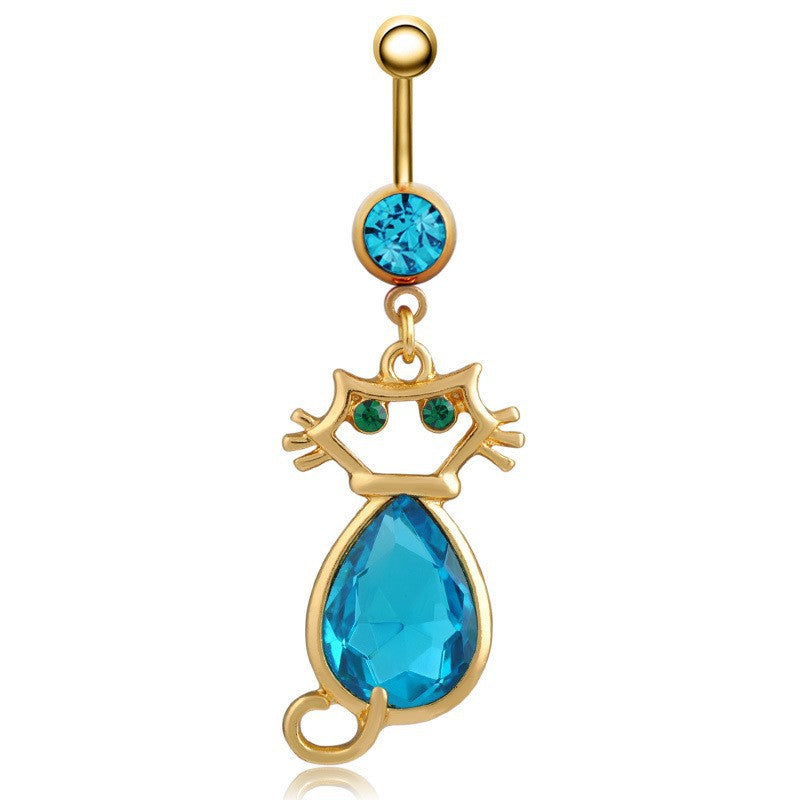 Navel Ring Creative Bat Bee Navel Buckle Navel Ring Body Piercing Jewelry