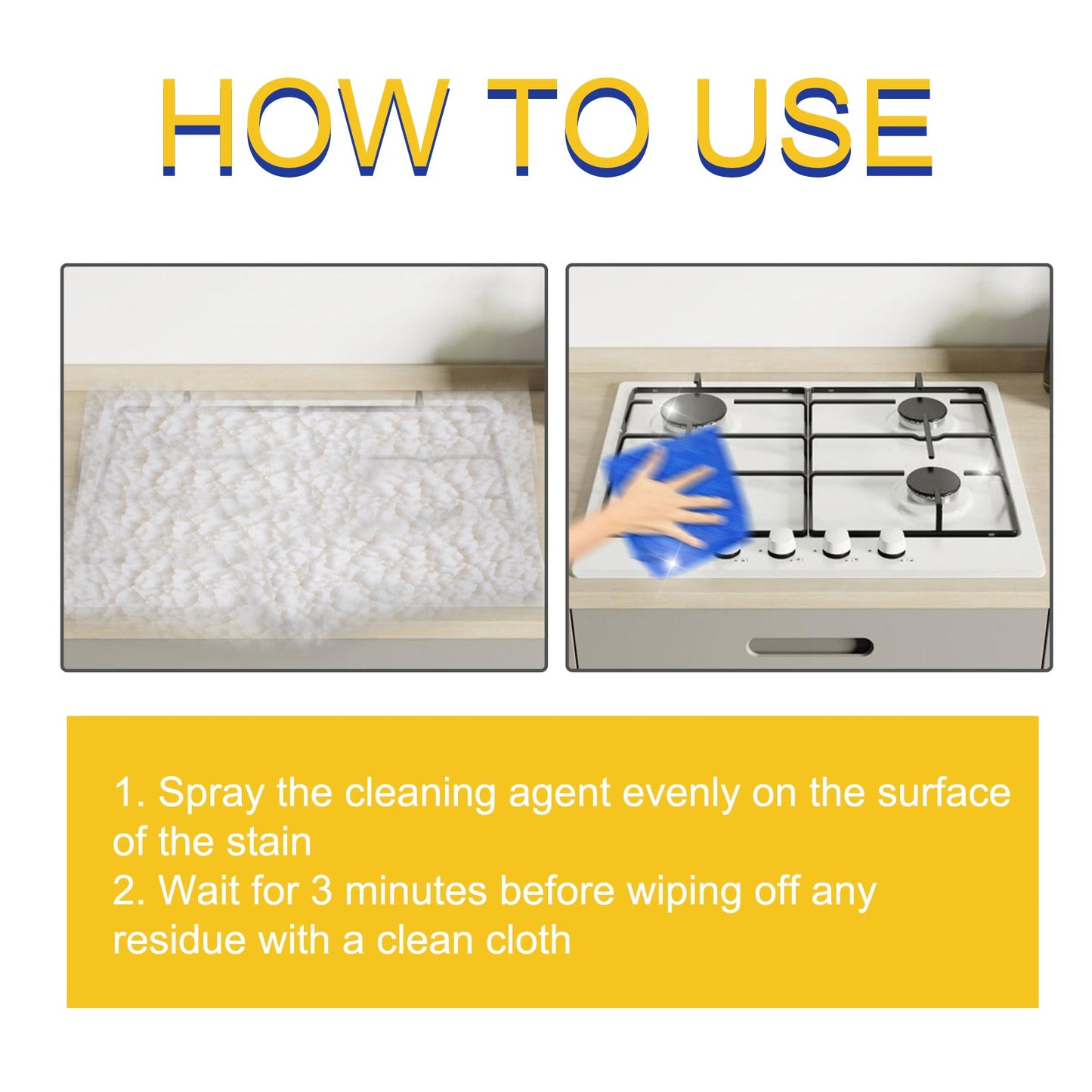 Kitchen Grease Cleaner, Kitchen Stove Kitchen Utensils Heavy Oil Stains Strong Cleaning