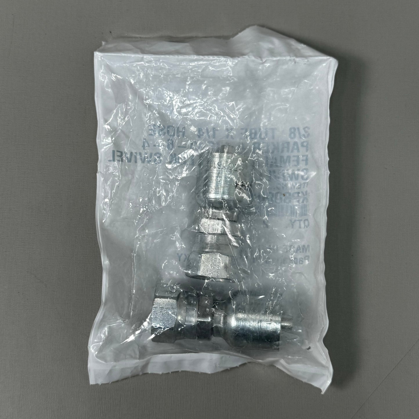 PARKER (2 PACK) Hydraulic Hose 1JC43-6-4 Female Swivel 3/8" x 1/4" Steel KP80001