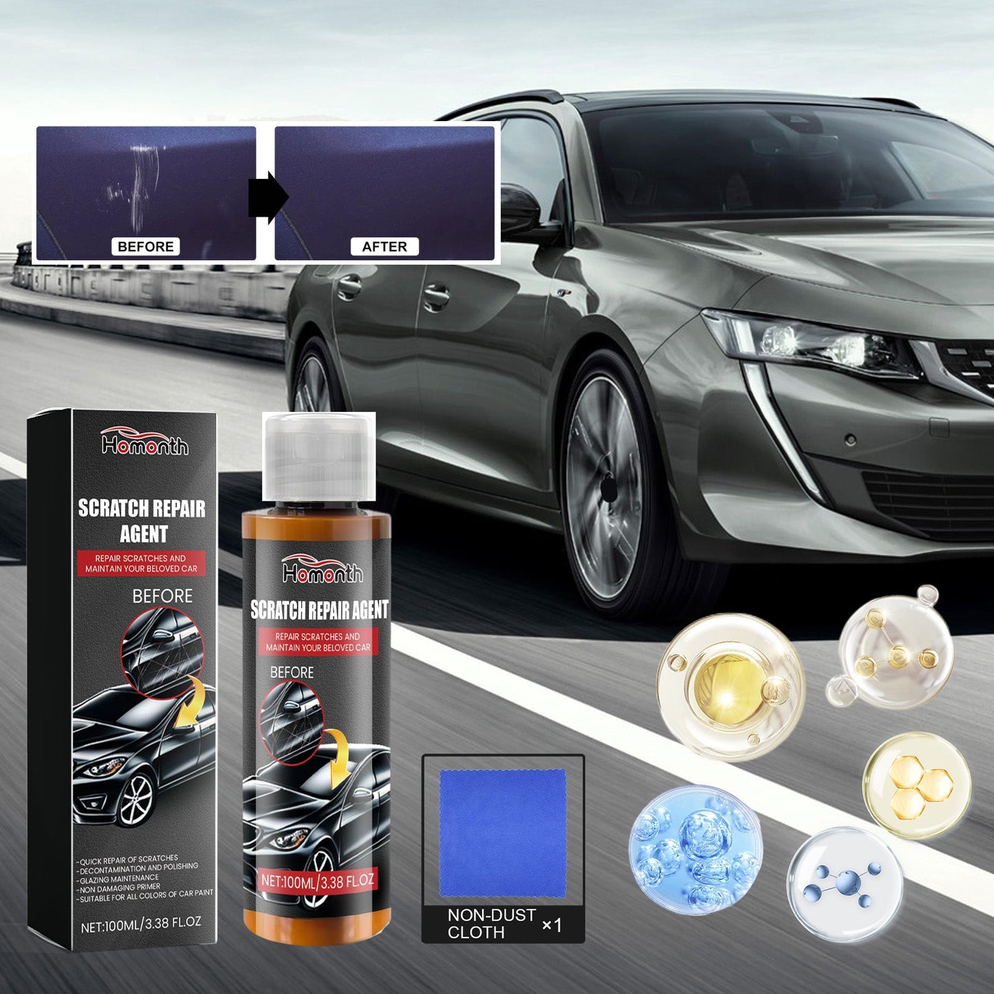 Car Scratch Polishing Wax, Car Paint Scratches And Scratches Repair Cream Maintenance Polishing Wax