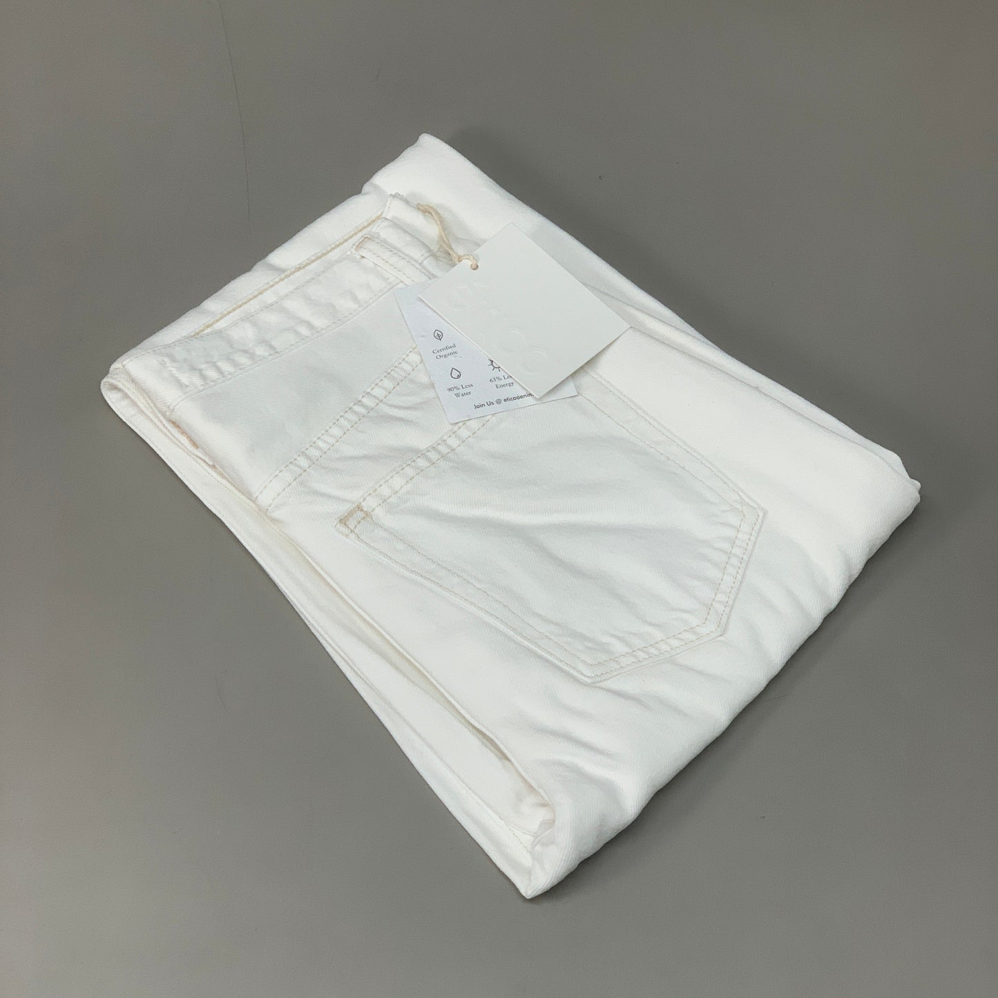ETICA Tyler High Waist Straight Leg Ankle jeans Vintage White Size 25 EW180114A
