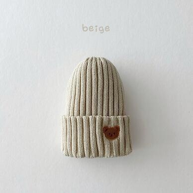 Baby Toddler Ribbed Knit Smile Face Beanie "LOVE SMILE"