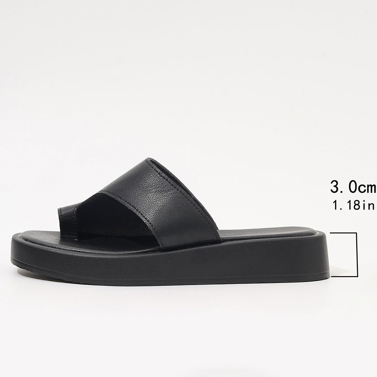 Women's Thick-soled Clip Toe Flat Slippers