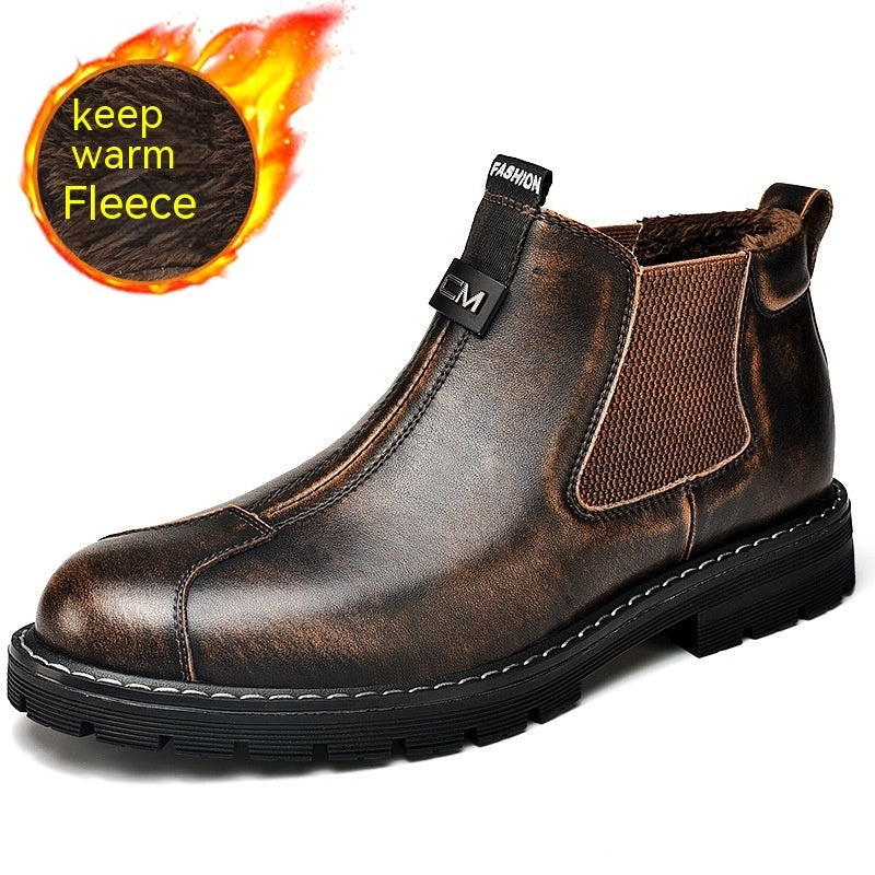 Short British Retro Platform Men's Casual Shoes