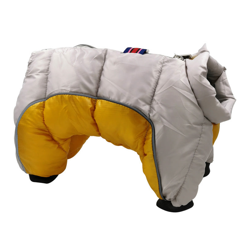 New Dog Clothes Autumn And Winter Pet Camouflage Coat Waterproof Cold-proof Dog Coat Jacket Four-leg Cotton-padded Coat