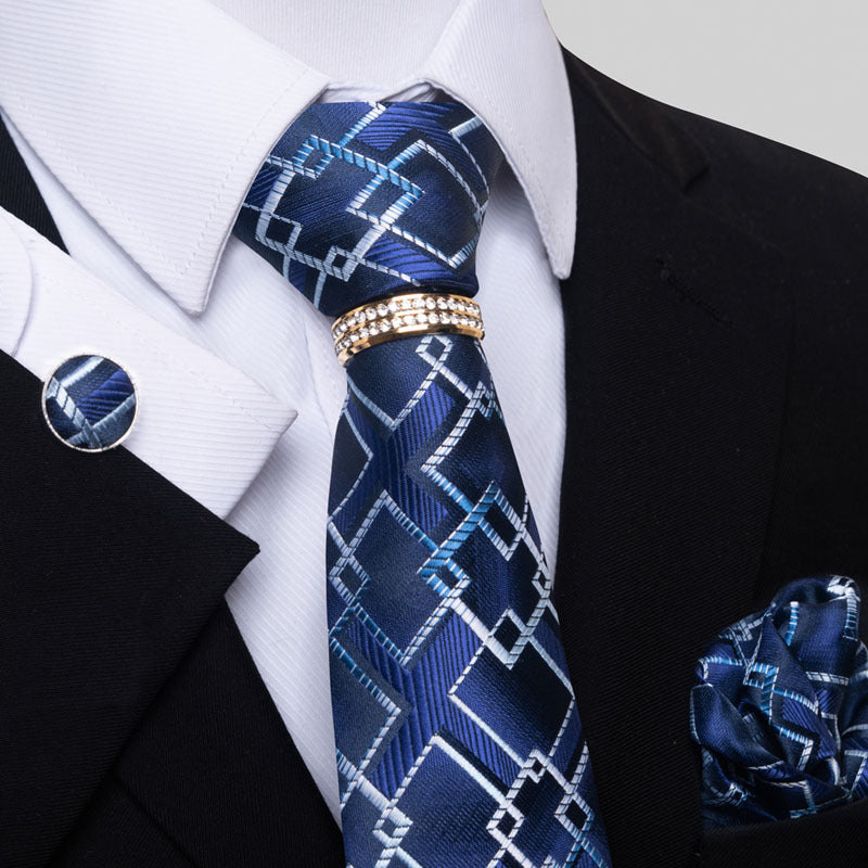 Multi Colored Striped Floral Mens Tie