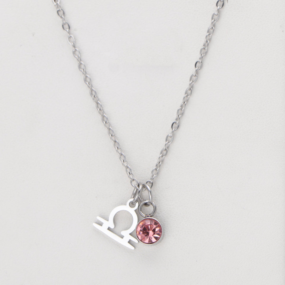 Western Birthstone Necklace With 12 Zodiac Gemstone Pendants