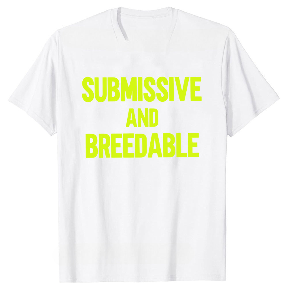 Obedient And Reproducible T-shirt Funny Humor Pure Cotton Neutral