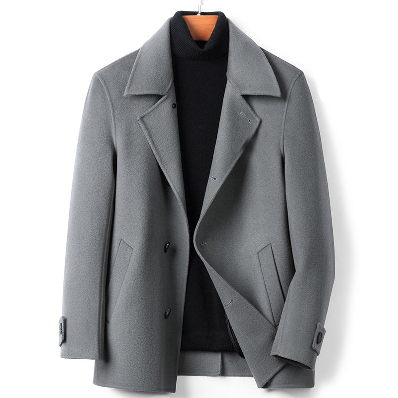 Double-faced Woolen Goods Fashion Coat Woolen Cashmere-free Woolen New Coat