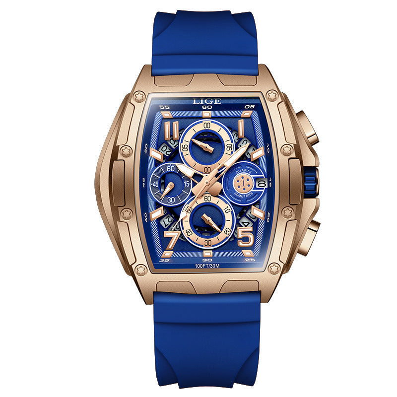Multi-Sport Waterproof Curved Mirror Watch