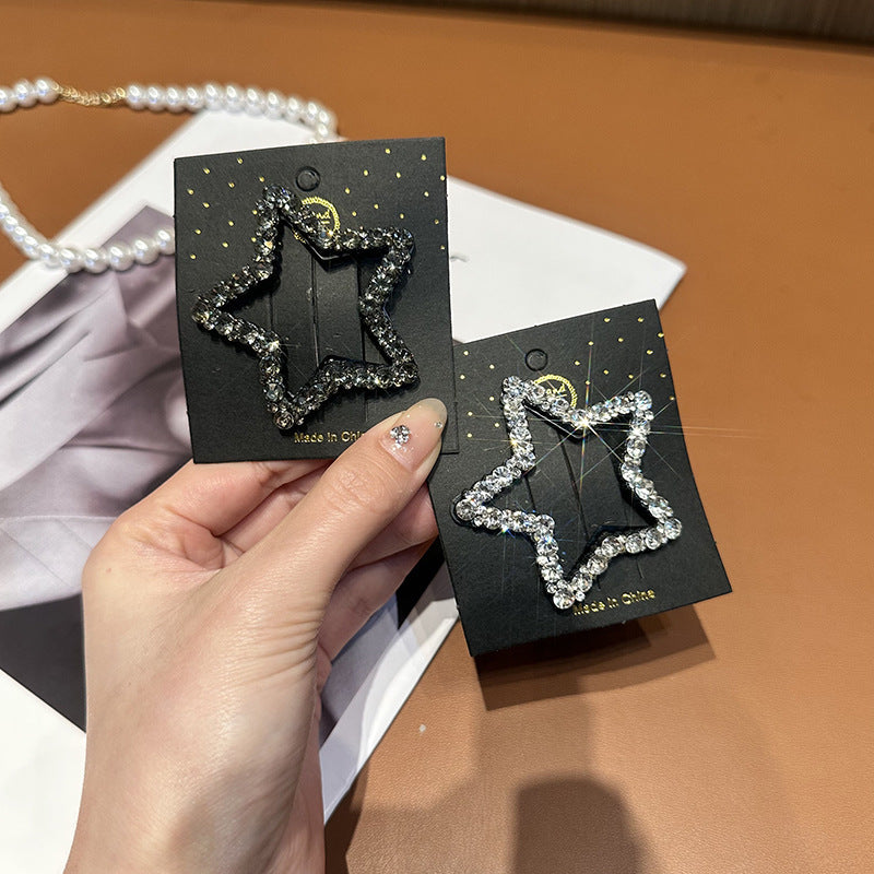 Rhinestone Star Hairpin: High-End Style