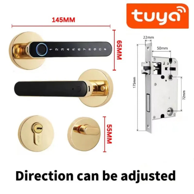 Style Loft Collection CyberSecure Smart Wifi, Bluetooth, and Fingerprint Door Lock