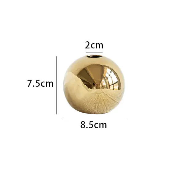 Style Loft Collection Electroplated Ceramic Gold Vase