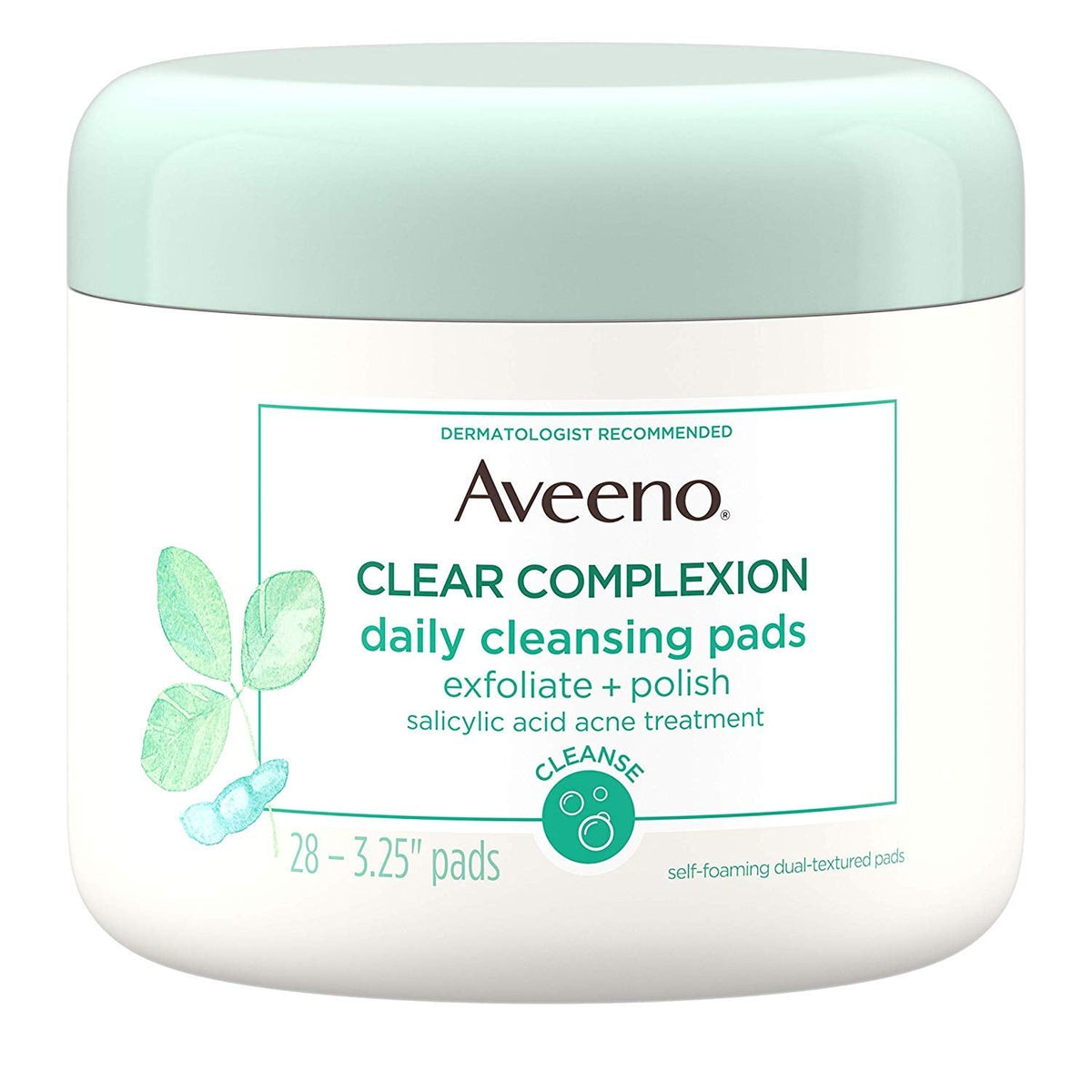 Aveeno Clear Complexion Daily Facial Cleansing Pads With Salicylic Acid Acne Treatment