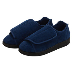 Silverts Slippers - Navy Blue, 12 / 2X-Wide