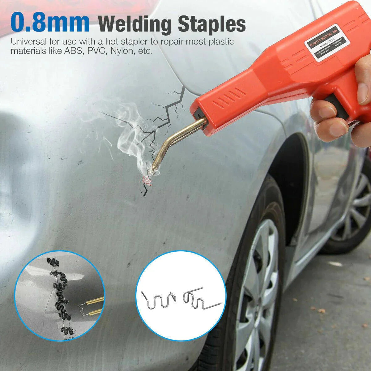 500PCS Hot Stapler Staples Repair Kit For Plastic Welder Gun Car Bumper Fender