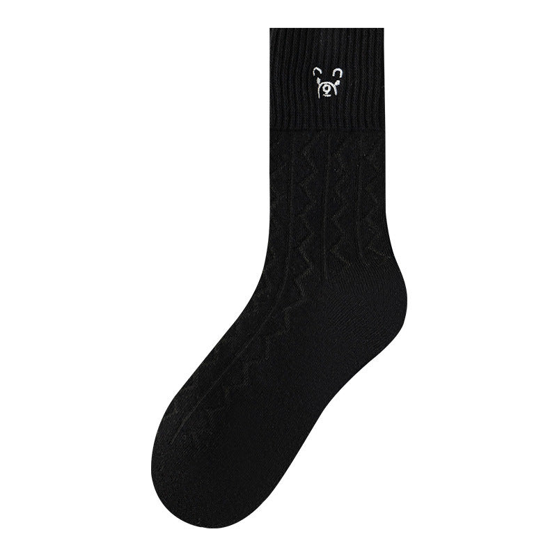 Thickened Terry-loop Hosiery Children's Cartoon Bear Tube Socks