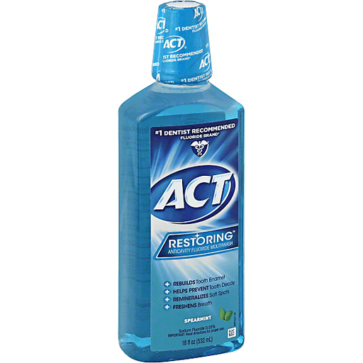 ACT Restoring Mouthwash, Anticavity Fluoride, Spearmint