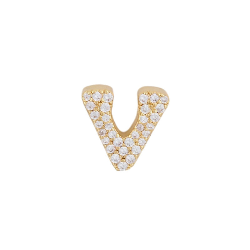 Fashion English 26 letter single pendant gold DIY bracelet necklace accessories