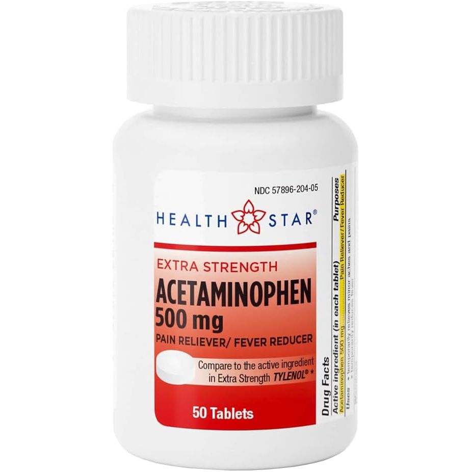Geri-Care® Acetaminophen 500 mg Extra-Strength Tablet, 50 EA