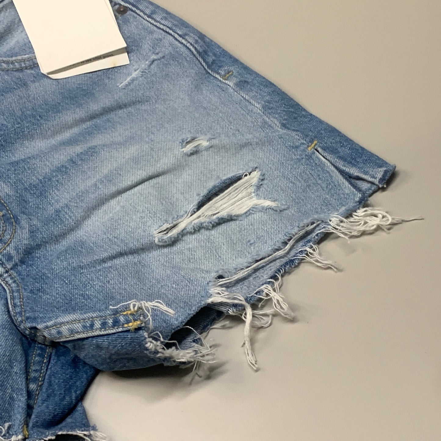 ETICA Fern High Rise Shorts Certified Organic Rip Current Size 27 EW178335