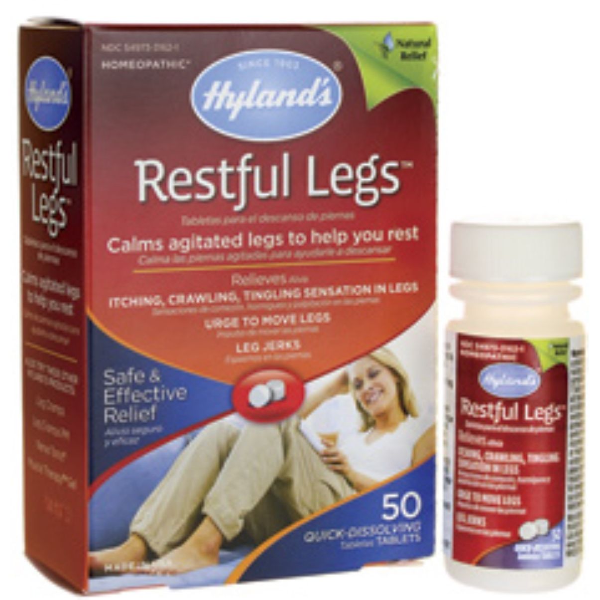 Hyland's Restful Legs – Homeopathic Quick-Dissolving Tablets (50 ct)