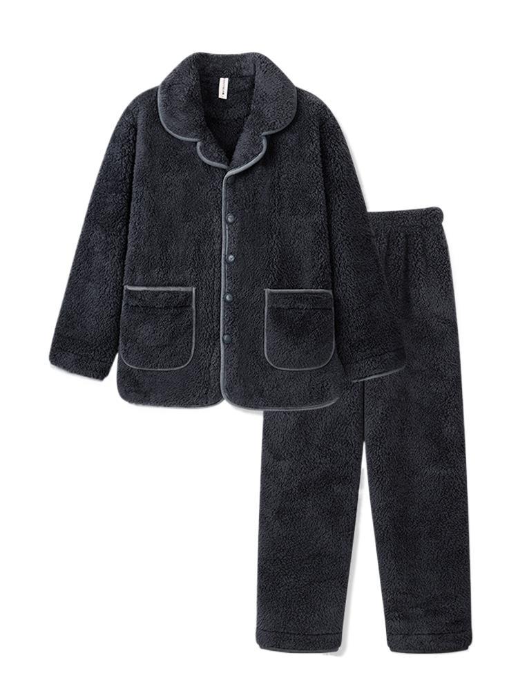 Couple Thickened Men's Coral Fleece Home Wear Suit Autumn And Winter