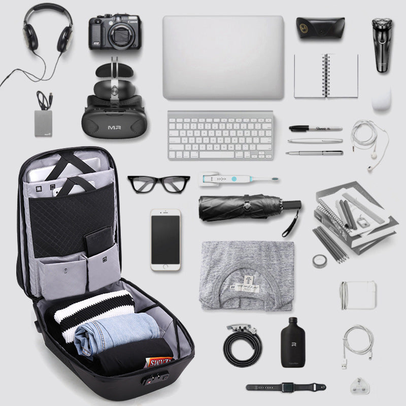 Anti-Theft 15.6-Inch Laptop Backpack: Versatile British-Style Business Bag