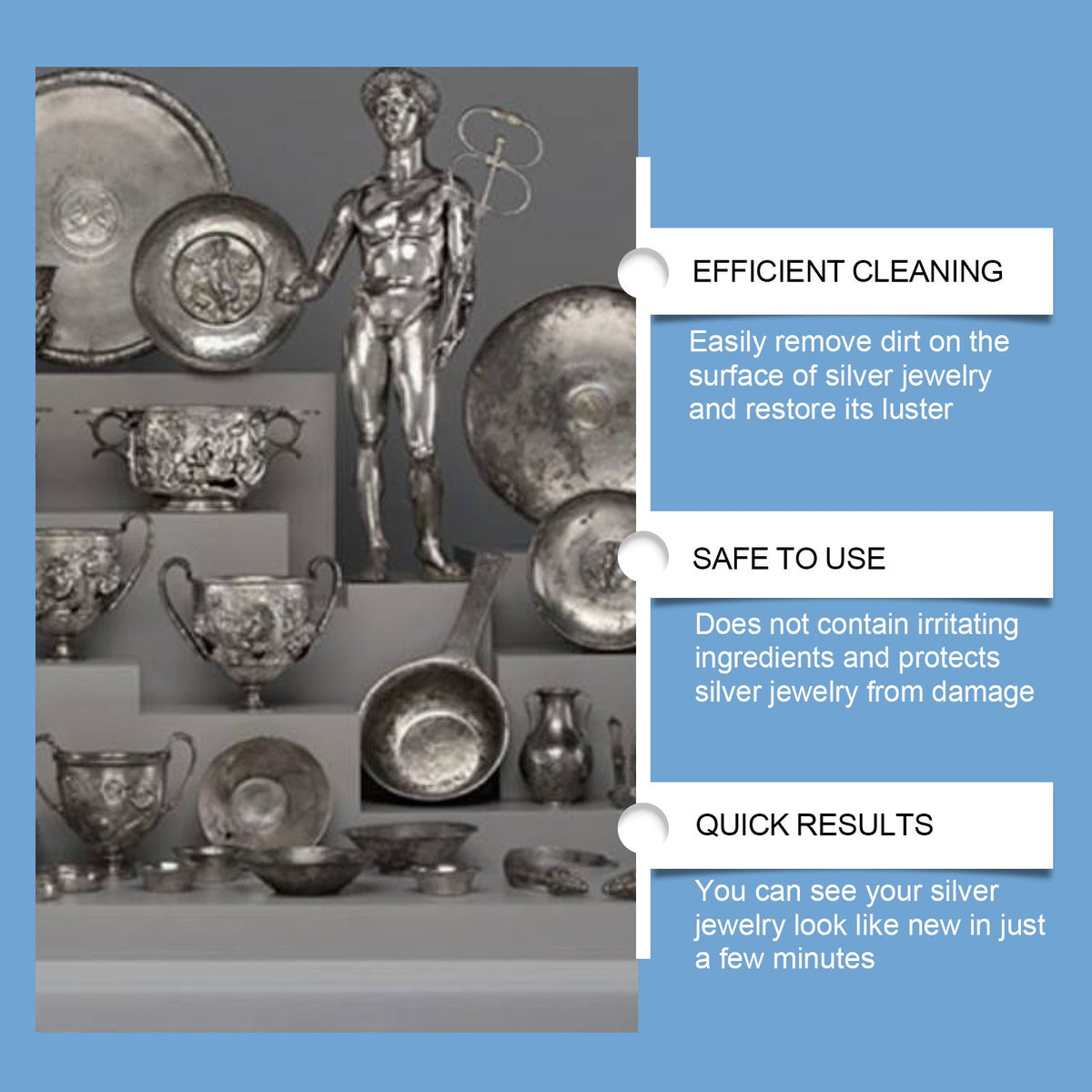 JAKEHOE Silver Jewelry Cleaning Cream - Cleans Black And Yellow Stains On Silver Items, Including Rings, Cups, Necklaces, And Other Silver Jewelry.