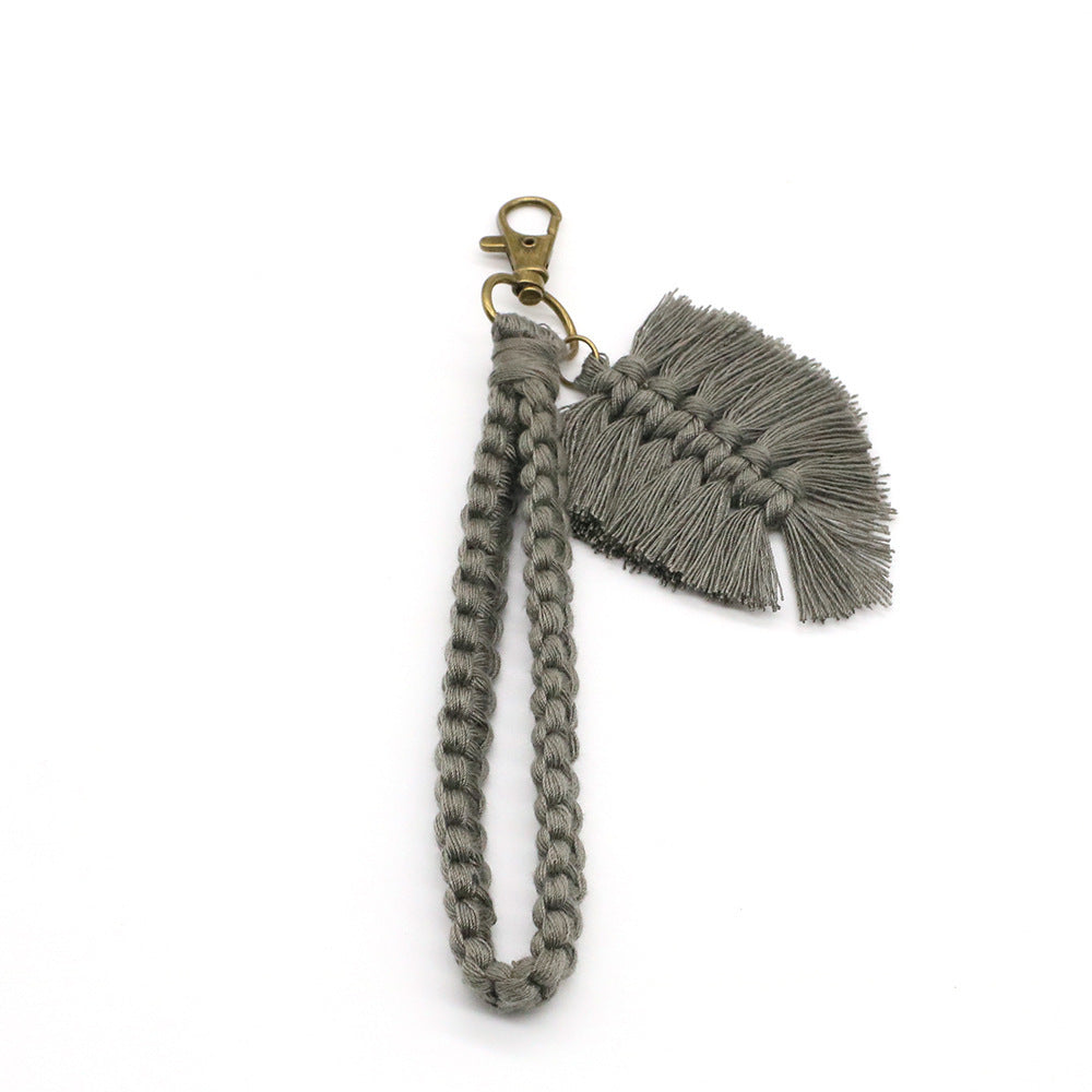 Handwoven Leaf Keychain Pendant