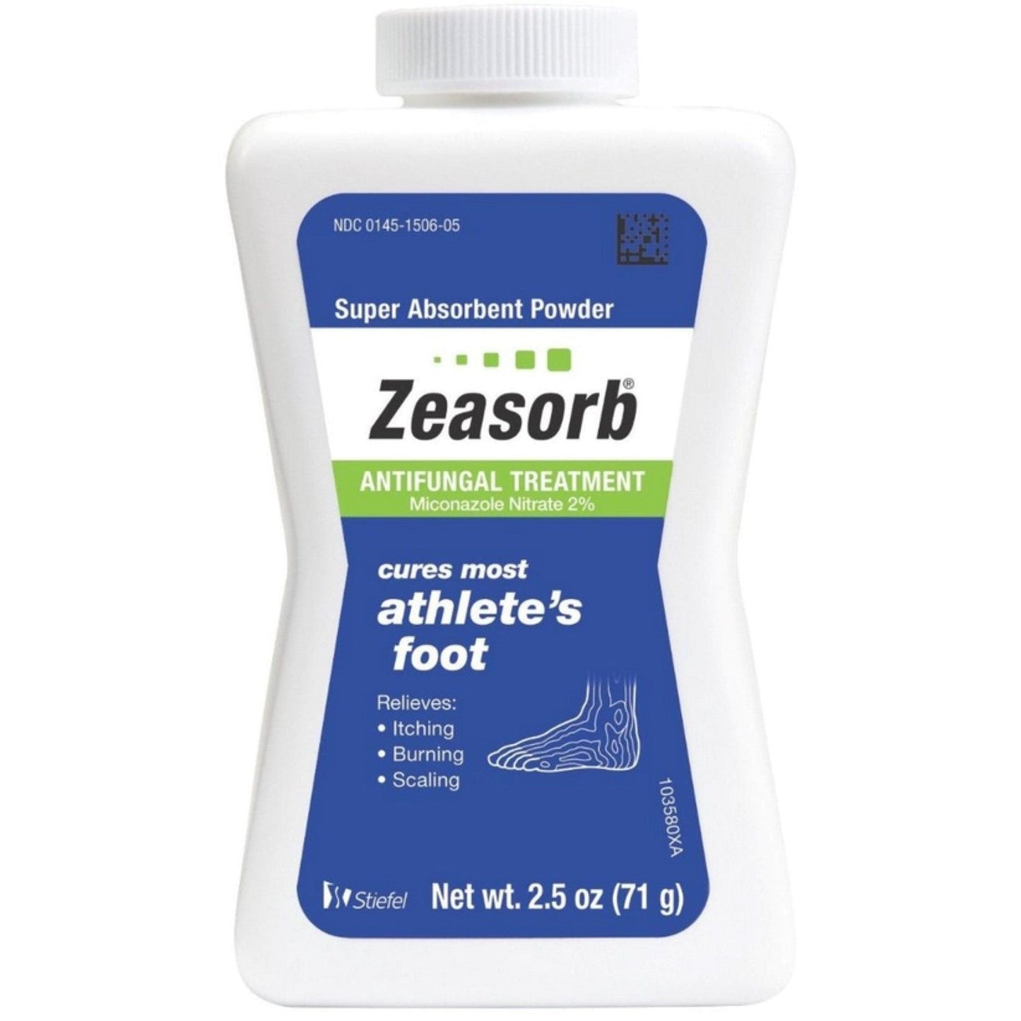Zeasorb Antifungal Treatment, Super Absorbent Powder 2.5 Oz