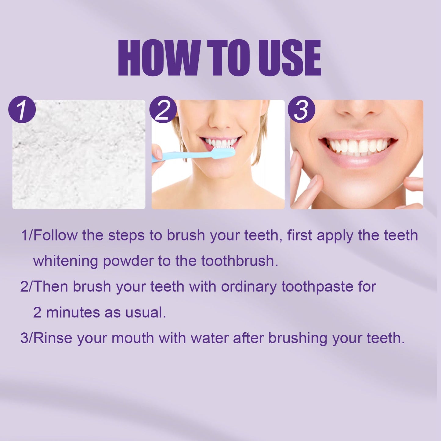 v34 Whitening Powder, Cleaning Stains Freshening Breath And Brightening White Teeth Cleaning Powder