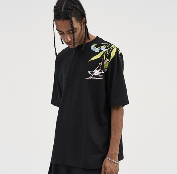 Floral Embroidered Short-Sleeved T-Shirt