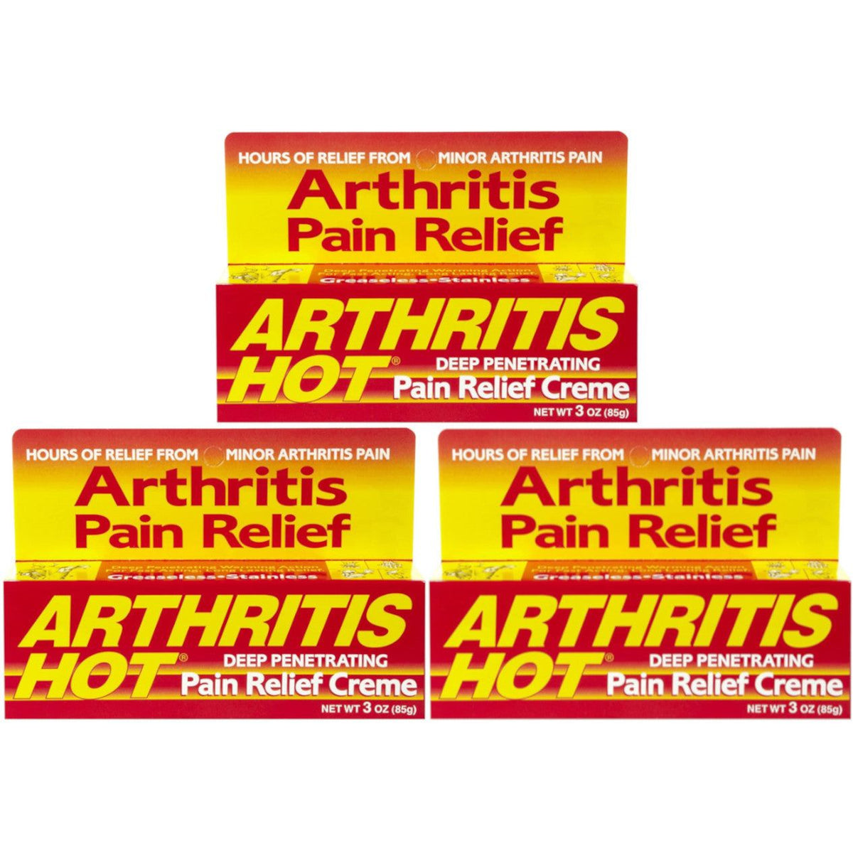 Arthritis Hot Deep Penetrating Pain Relief Creme - 3 Oz