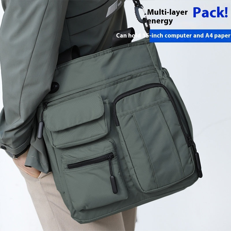 Multi-layer Business Shoulder Bag for Men