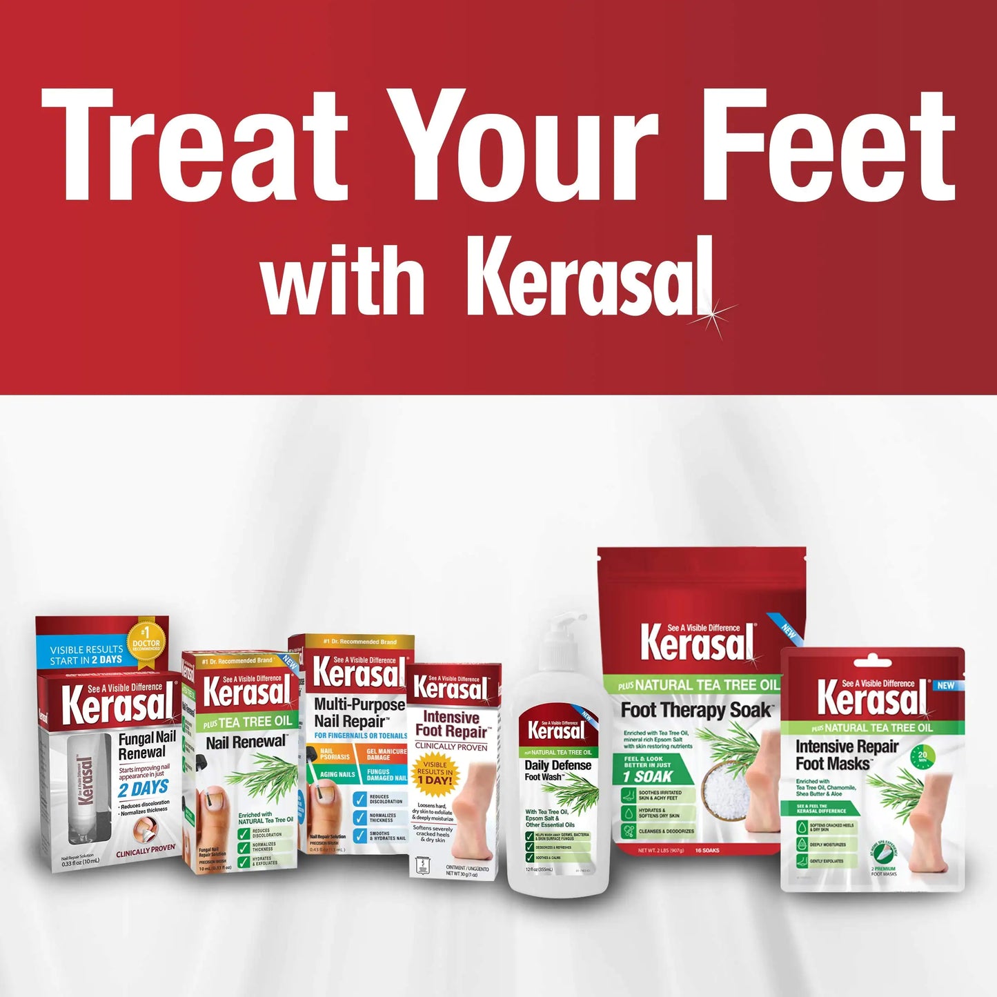 Kerasal Intensive Foot Repair Skin Healing Ointment for Cracked Heels and Dry Feet 1 oz , 2 Count, (Pack of 2) Intensive Foot Repair (Twin Pack)