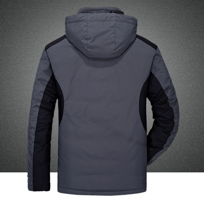 Men's Warm Down Jacket, Plus Size Windproof Coat