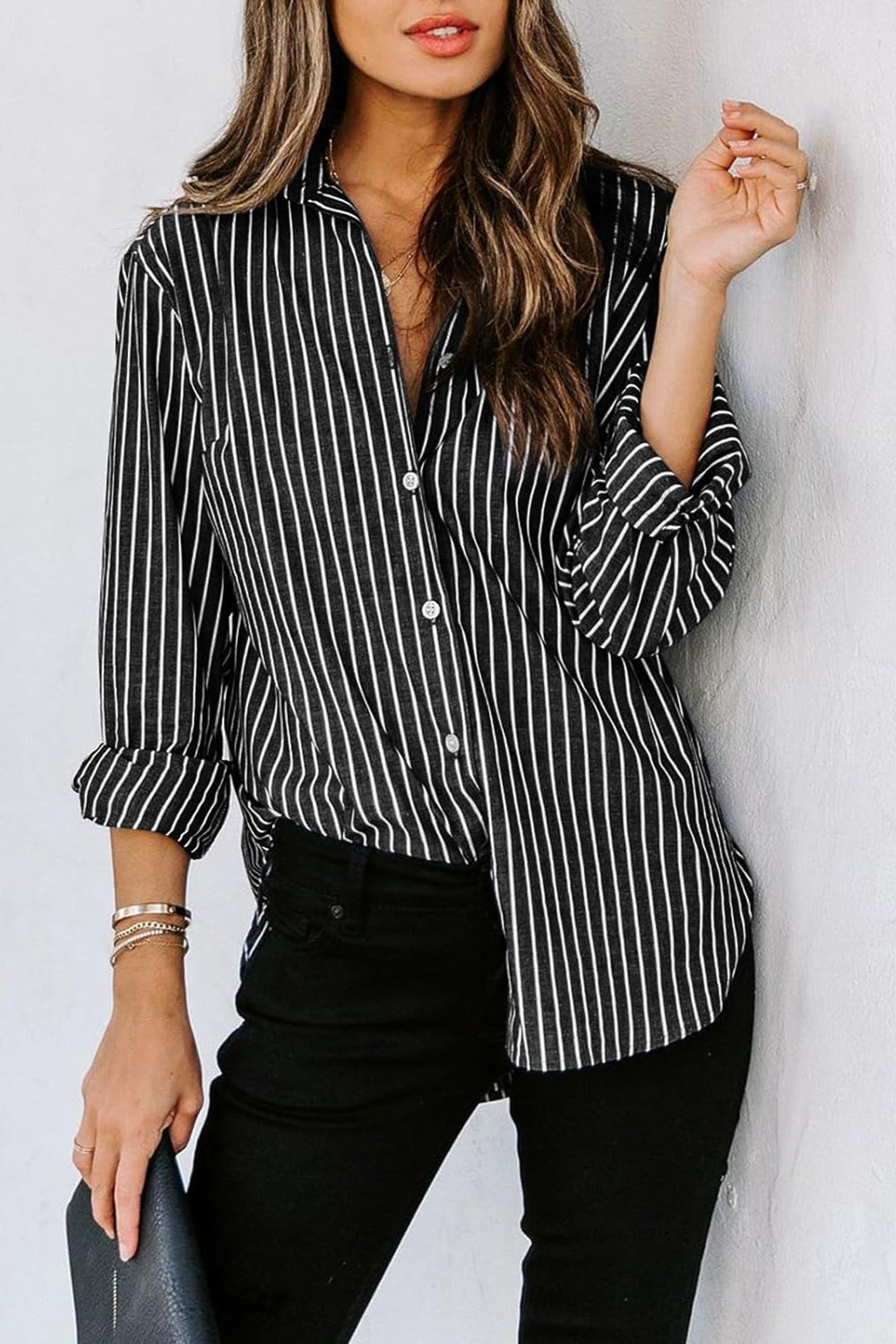 Striped Button-Down Shirt